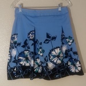 Apt 9 Floral Pleated Spandex Stretch Lined Skirt